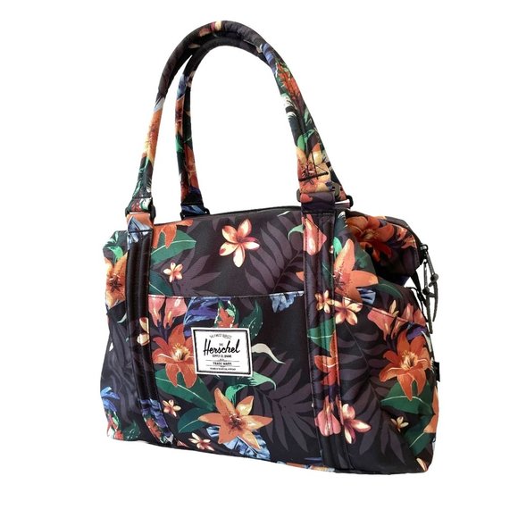 NEW HERSCHEL “Floral Revival" Strand Duffle Sprout Diaper Shoulder Tote Bag - Picture 2 of 13